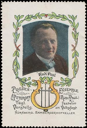 Seller image for Reklamemarke Rosenensemble Rudi Paul for sale by Veikkos