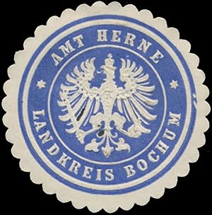 Image du vendeur pour Siegelmarke Amt Herne Landkreis Bochum mis en vente par Veikkos