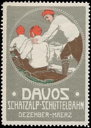 Seller image for Reklamemarke Schatzalp-Schlittenbahn for sale by Veikkos
