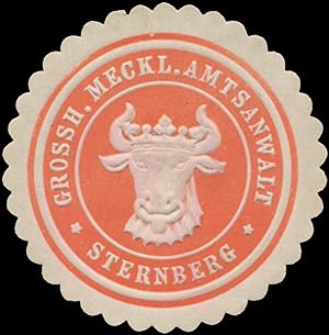 Bild des Verkufers fr Siegelmarke Gr. Mecklenburg. Amtsanwalt Sternberg zum Verkauf von Veikkos