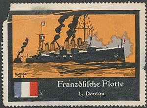 Bild des Verkufers fr Reklamemarke Franzsische Flotte L. Danton zum Verkauf von Veikkos