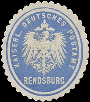 Bild des Verkufers fr Siegelmarke K. Deutsches Postamt Rendsburg zum Verkauf von Veikkos