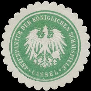Bild des Verkufers fr Siegelmarke Intendantur der Kniglichen Schauspiele Cassel zum Verkauf von Veikkos