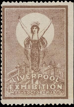 Bild des Verkufers fr Reklamemarke Exhibition Liverpool zum Verkauf von Veikkos