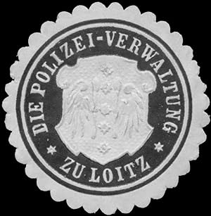 Seller image for Siegelmarke Die Polizei-Verwaltung zu Loitz for sale by Veikkos