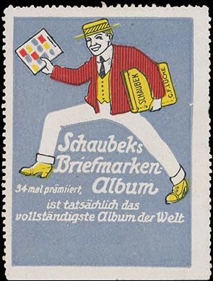 Reklamemarke Schaubeks Briefmarken Album