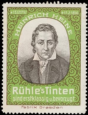 Bild des Verkufers fr Reklamemarke Heinrich Heine zum Verkauf von Veikkos