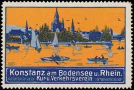 Immagine del venditore per Reklamemarke Konstanz am Bodensee und Rhein venduto da Veikkos