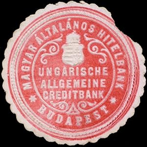 Bild des Verkufers fr Reklamemarke Ungarische allgemeine Creditbank zum Verkauf von Veikkos