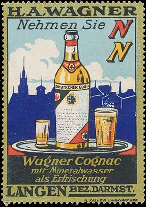 Seller image for Reklamemarke Nehmen Sie Wagner Cognac for sale by Veikkos