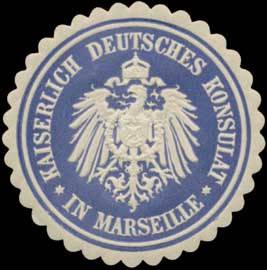 Seller image for Siegelmarke K. Deutsches Konsulat in Marseille for sale by Veikkos