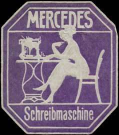 Seller image for Reklamemarke Mercedes Schreibmaschine for sale by Veikkos