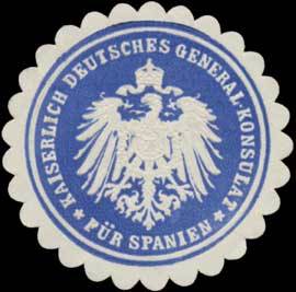 Seller image for Siegelmarke K. Deutsches General-Konsulat fr Spanien for sale by Veikkos