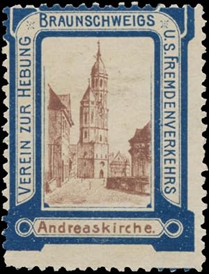 Image du vendeur pour Reklamemarke Andreaskirche in Braunschweig mis en vente par Veikkos