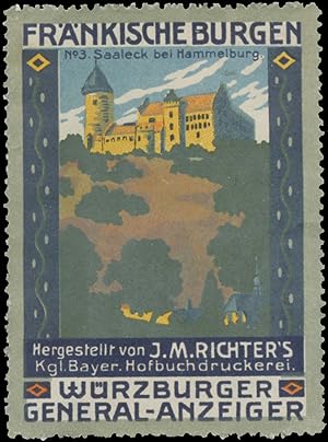 Seller image for Reklamemarke Saaleck bei Hammelburg for sale by Veikkos