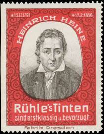 Bild des Verkufers fr Reklamemarke Heinrich Heine zum Verkauf von Veikkos