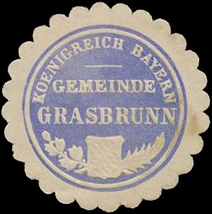 Siegelmarke K. Bayern Gemeinde Grasbrunn