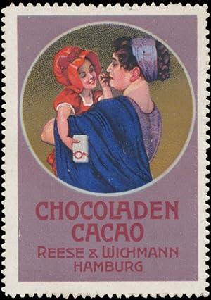 Bild des Verkufers fr Reklamemarke Chocoladen Cacao zum Verkauf von Veikkos