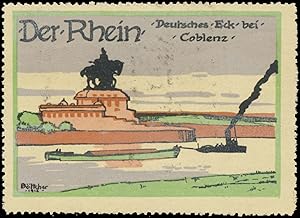 Reklamemarke Deutsches Eck bei Coblenz