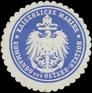 Seller image for Siegelmarke Kaiserliche Marine Kommando der Ostsee-Station for sale by Veikkos