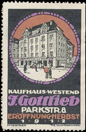 Seller image for Reklamemarke Kaufhaus Westend for sale by Veikkos