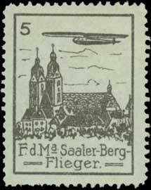 Reklamemarke Saaler-Berg-Flieger