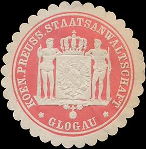 Bild des Verkufers fr Siegelmarke K.Pr. Staatsanwaltschaft Glogau zum Verkauf von Veikkos
