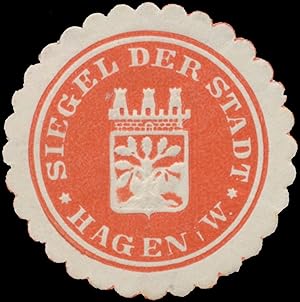 Bild des Verkufers fr Siegelmarke Siegel der Stadt Hagen in Westfalen zum Verkauf von Veikkos