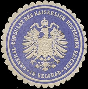 Imagen del vendedor de Siegelmarke General-Consulat des K. Deutschen Reiches in Belgrad a la venta por Veikkos