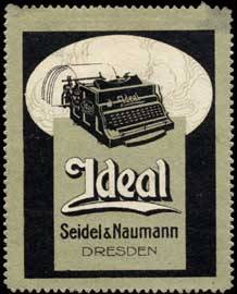 Bild des Verkufers fr Reklamemarke Ideal Schreibmaschinen zum Verkauf von Veikkos