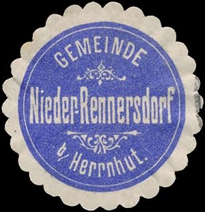Imagen del vendedor de Siegelmarke Gemeinde Nieder-Rennersdorf bei Herrnhut a la venta por Veikkos