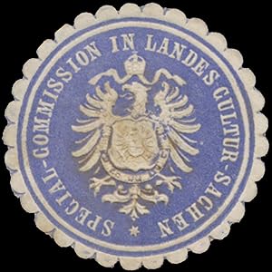 Bild des Verkufers fr Siegelmarke Special-Commission in Landes Cultur-Sachen zum Verkauf von Veikkos