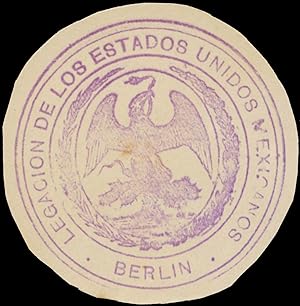 Bild des Verkufers fr Siegelmarke Konsulat von Mexiko in Berlin zum Verkauf von Veikkos