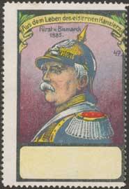 Bild des Verkufers fr Reklamemarke Frst von Bismarck 1885 zum Verkauf von Veikkos