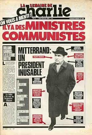 "LA SEMAINE DE CHARLIE N°3 du 28/5/1981" ON VOUS A MENTI ! IL Y A DES MINISTRES COMMUNISTES / Géb...