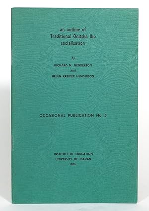 Imagen del vendedor de An Outline of Traditional Ontisha Ibo Socialization a la venta por Minotavros Books,    ABAC    ILAB