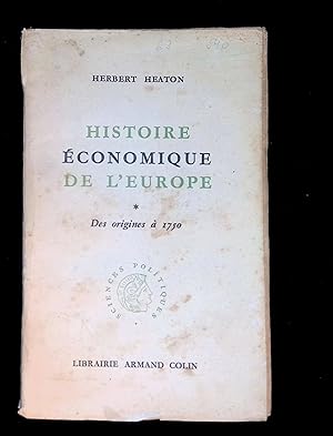 Seller image for Histoire conomique de l'Europe Tome I Des origines  1750 for sale by LibrairieLaLettre2