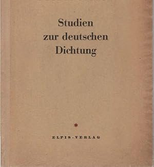 Bild des Verkufers fr Studien zur deutschen Dichtung. Luther, Arthur: Essais ; Folge 1 zum Verkauf von Schrmann und Kiewning GbR