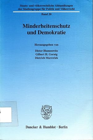 Seller image for Minderheitenschutz und Demokratie Beitrag der 20. Fachtagung vom 6. bis 8. Mrz 2002 for sale by avelibro OHG