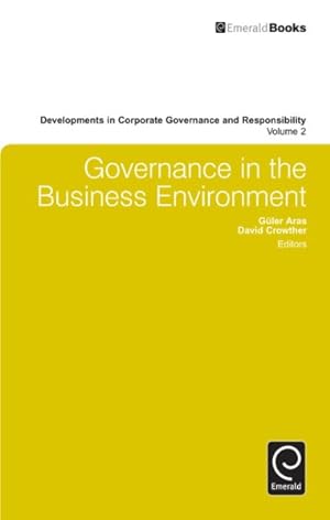 Bild des Verkufers fr Governance in the Business Environment zum Verkauf von GreatBookPrices