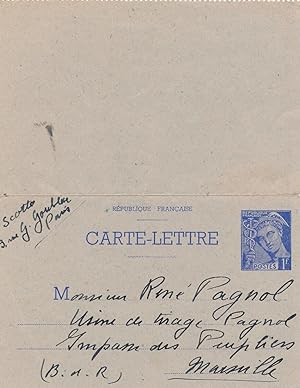 Auguste Edouard CERFBERR lettre autographe signée