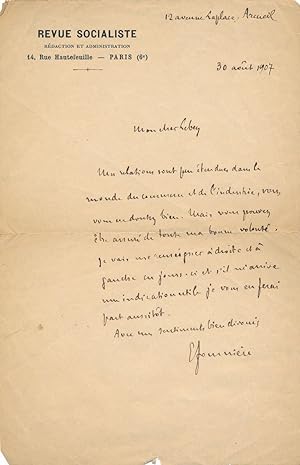 Eugène FOURNIÈRE lettre autographe signée