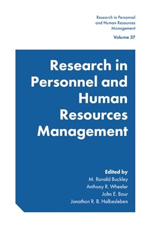 Bild des Verkufers fr Research in Personnel and Human Resources Management zum Verkauf von GreatBookPrices