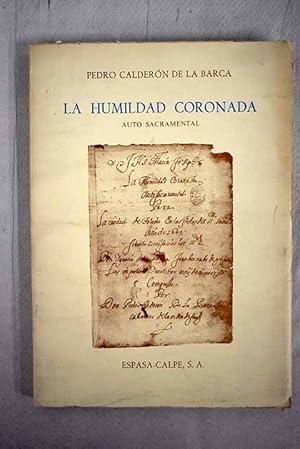 Imagen del vendedor de La humildad coronada a la venta por Alcan Libros