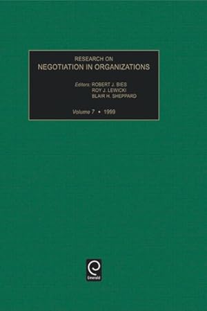 Seller image for Research on Negotiations in Organizations for sale by GreatBookPrices