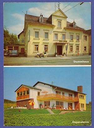 Bild des Verkufers fr AK Rennerod, Zweibildkarte, Hotel zur Alten Post, Besitzer T. u. A. Schmidt, Stammhaus, Dependance, 1965 gelaufen zum Verkauf von GAENSAN Versandantiquariat