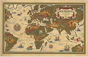 [Air France Planisphère]. "Nova et vetera". Sur la Vieille Terre des Chemins Nouveaux.