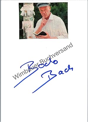 Bild des Verkufers fr Original Autogramm Robert Treutel Bodo Bach /// Autogramm Autograph signiert signed signee zum Verkauf von Antiquariat im Kaiserviertel | Wimbauer Buchversand