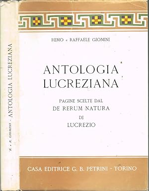 Bild des Verkufers fr Antologia lucreziana Pagine scelte dal De Rerum Natura di Lucrezio zum Verkauf von Biblioteca di Babele