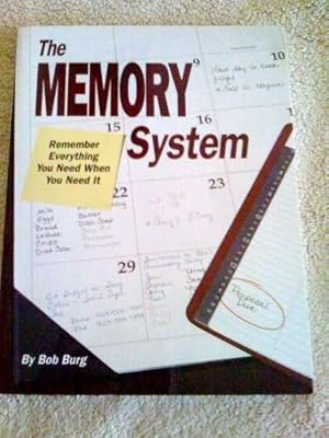 Image du vendeur pour The Memory System: Remember Everything You Need When You Need It mis en vente par Reliant Bookstore